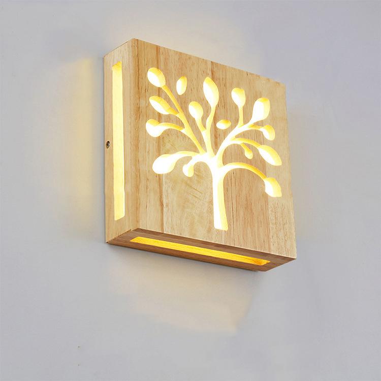 NatureShine Modern wall lamp made | Wall Lamp | Led | Wood | Elegant Wall Illumination