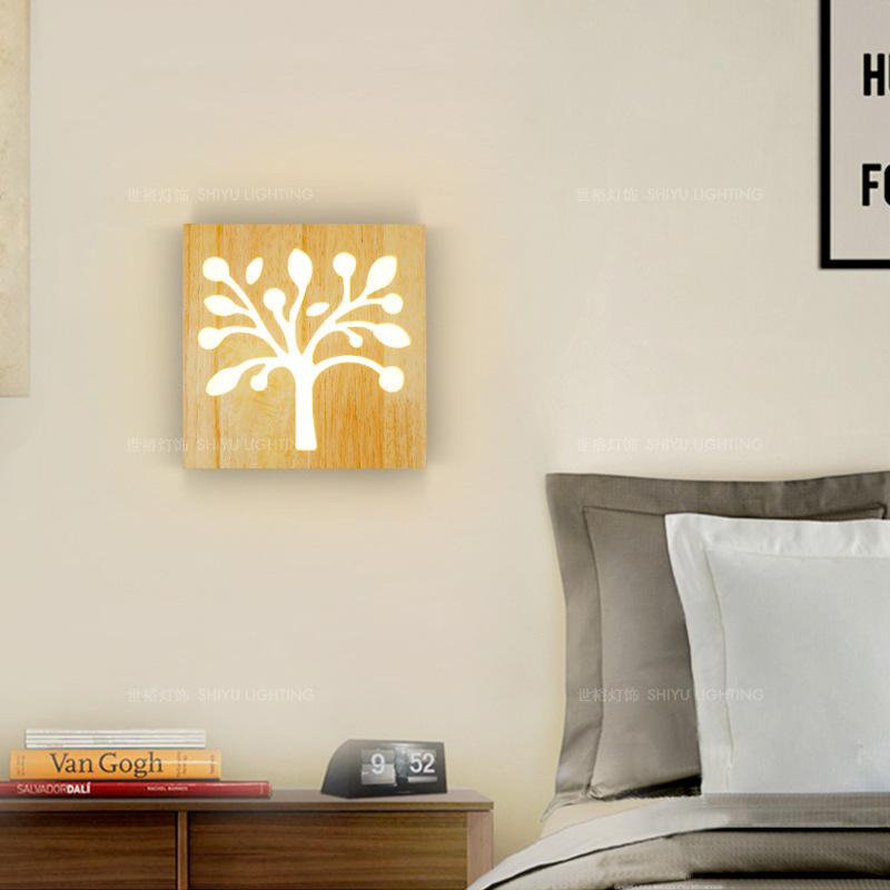 NatureShine Modern wall lamp made | Wall Lamp | Led | Wood | Elegant Wall Illumination