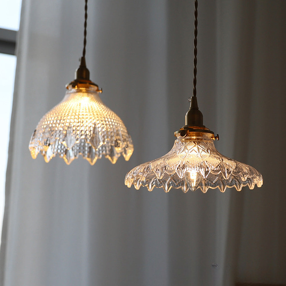 Mid-Century Vintage Glass Disc Pendant | Lighting | glass | 110V-120V | Premium Lighting Solution