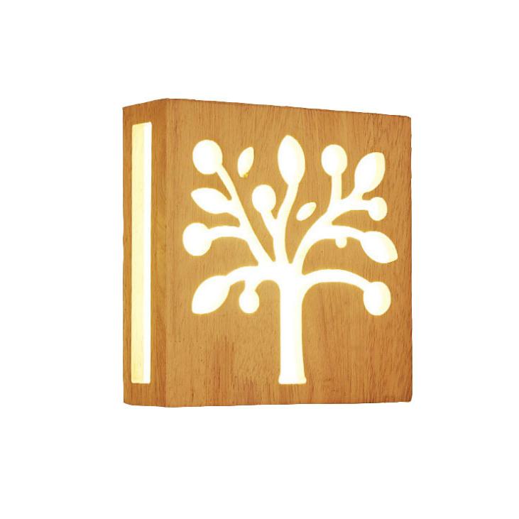 NatureShine Modern wall lamp made | Wall Lamp | Led | Wood | Elegant Wall Illumination