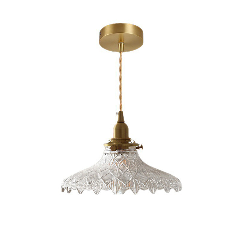 Mid-Century Vintage Glass Disc Pendant | Lighting | glass | 110V-120V | Premium Lighting Solution