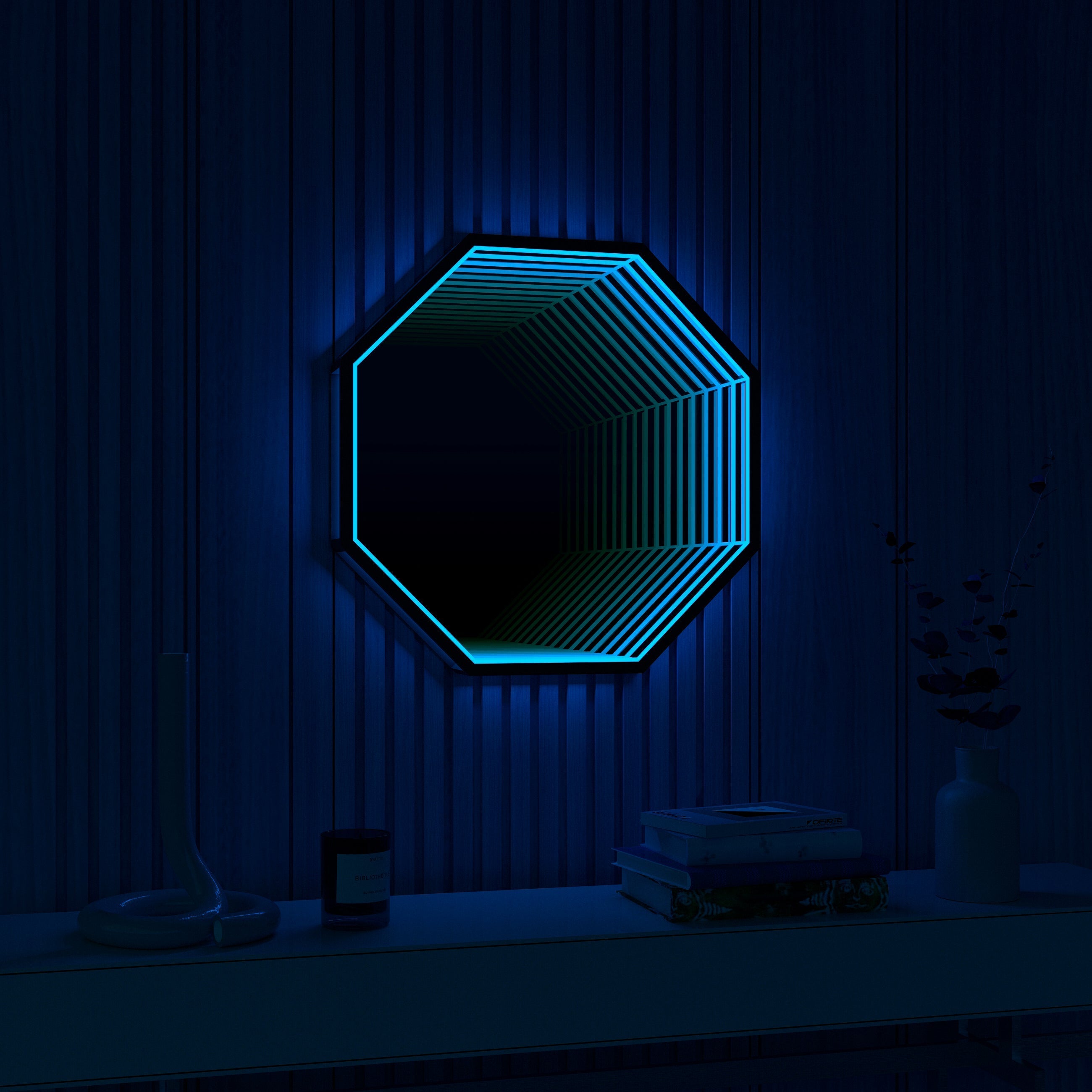 Octagon Infinity Mirror Wall Lamp | Wall Lamp | Led | glass/iron | 40W | Elegant Wall Illumination