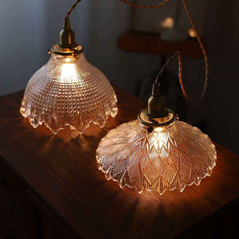 Mid-Century Vintage Glass Disc Pendant | Lighting | glass | 110V-120V | Premium Lighting Solution