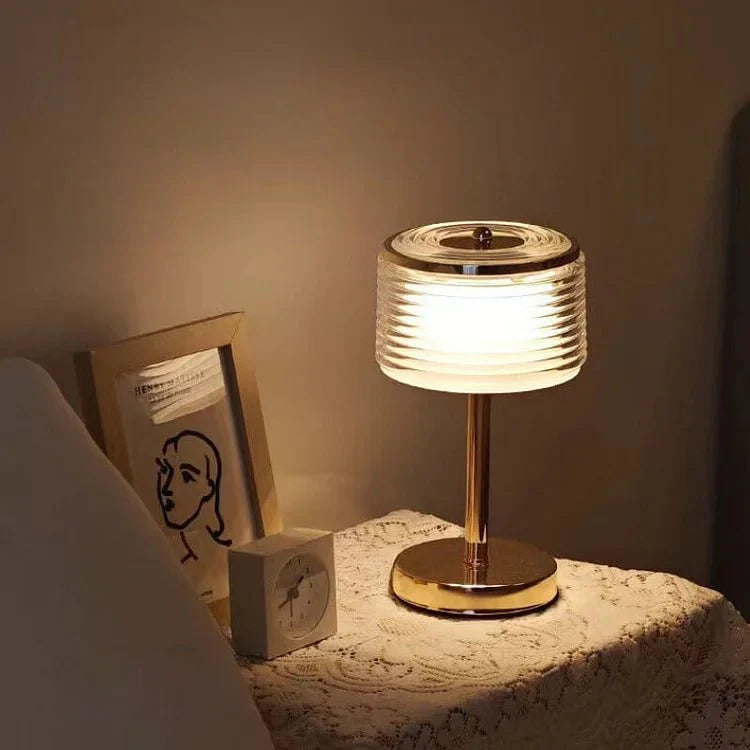 Modern Ring-shaped Table Lamp Stylish | Table Lamp | LED | acrylic/Metal | Sleek Table Accent