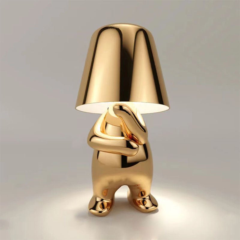 Wireless Golden Table Lamp | Table Lamp | LED | Aluminum | Sleek Table Accent