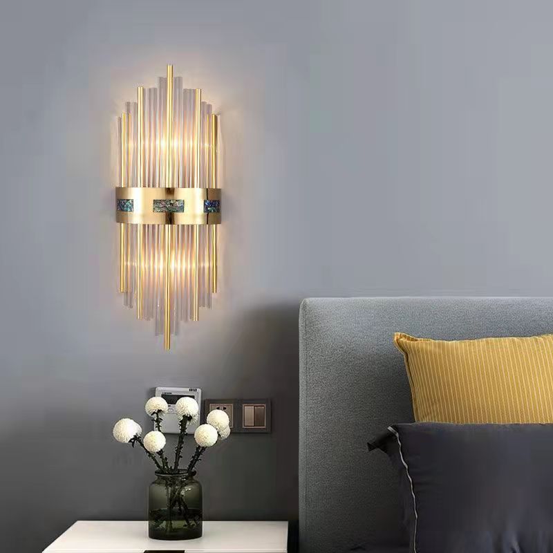 Crystal Crystal Wall Lamp Gold, | Wall Lamp | Led | metal/Acrylic | 110V - 240V | Elegant Wall Illumination