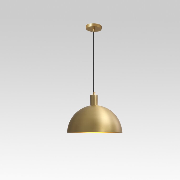 Mid-Century Modern Brass Dome Pendant | Lighting | brass | 40W | Premium Lighting Solution