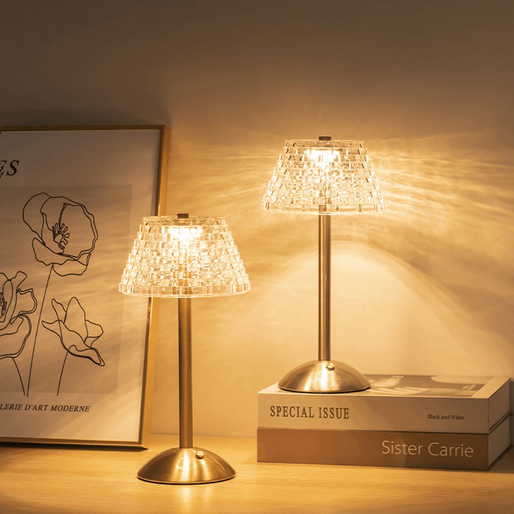 AuraGlow Table Lamp Rechargeable Lamp | Table Lamp | LED | Metal | Sleek Table Accent