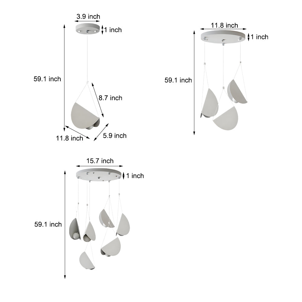 1/3/6-Light Minimalist Line White Glider | Lighting | LED | glass/iron/metal | 110V | Premium Lighting Solution
