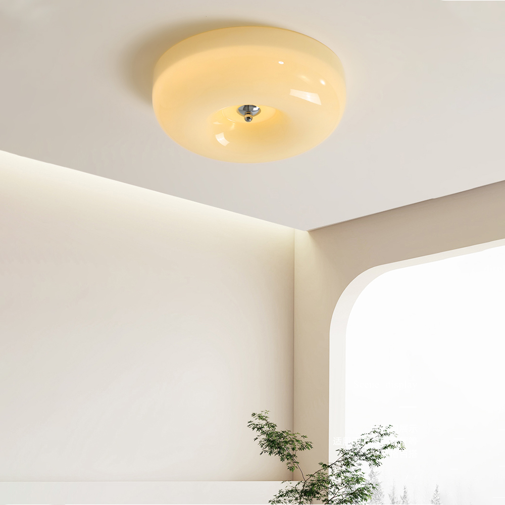 Simple Round Ceiling Lamp Bedroom | Lighting | LED | glass/metal | 110-120V | Premium Lighting Solution