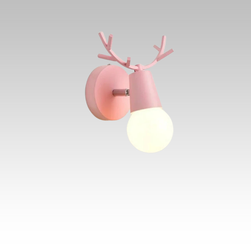 AntlerGlow Modern Adjustable Children's Room | Wall Lamp | metal/wood | 96V - 240V | Elegant Wall Illumination