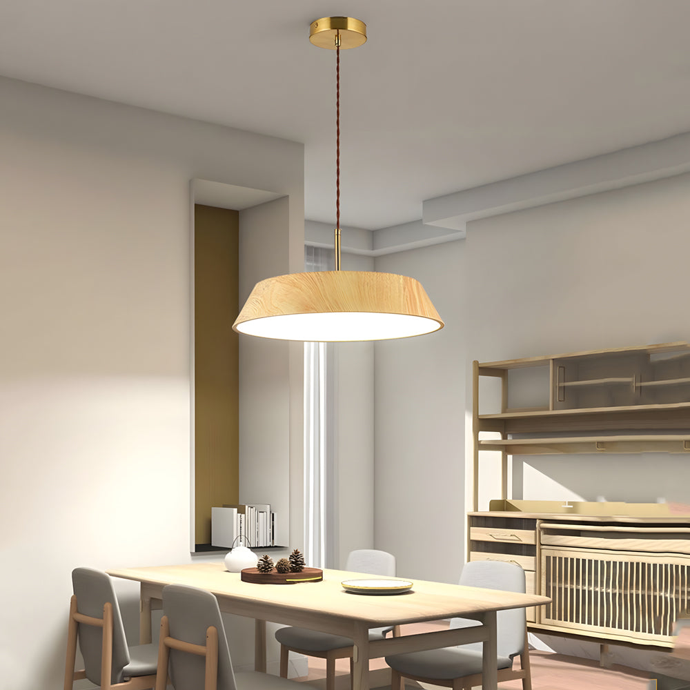 Round Wooden Japanese Style Hanging | Lighting | LED | acrylic/wood | 24W | 110V | Premium Lighting Solution