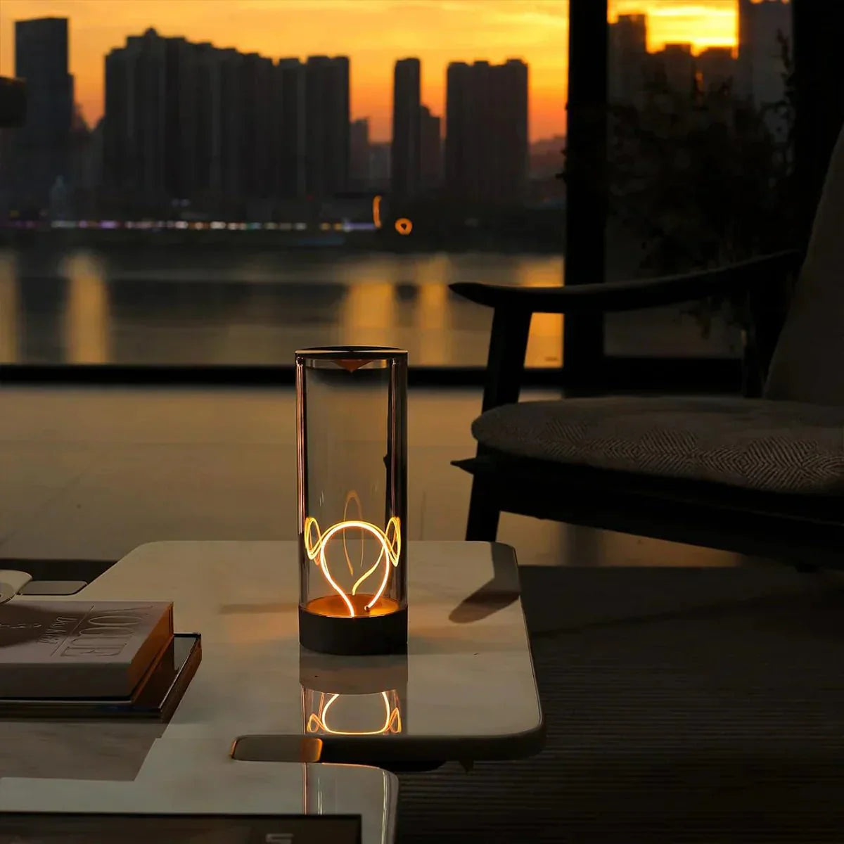 NordicGlow™ Table Lamp Minimalist Table | Table Lamp | LED | Warm White | glass/metal | 5W | Sleek Table Accent