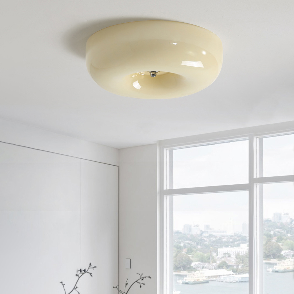 Simple Round Ceiling Lamp Bedroom | Lighting | LED | glass/metal | 110-120V | Premium Lighting Solution