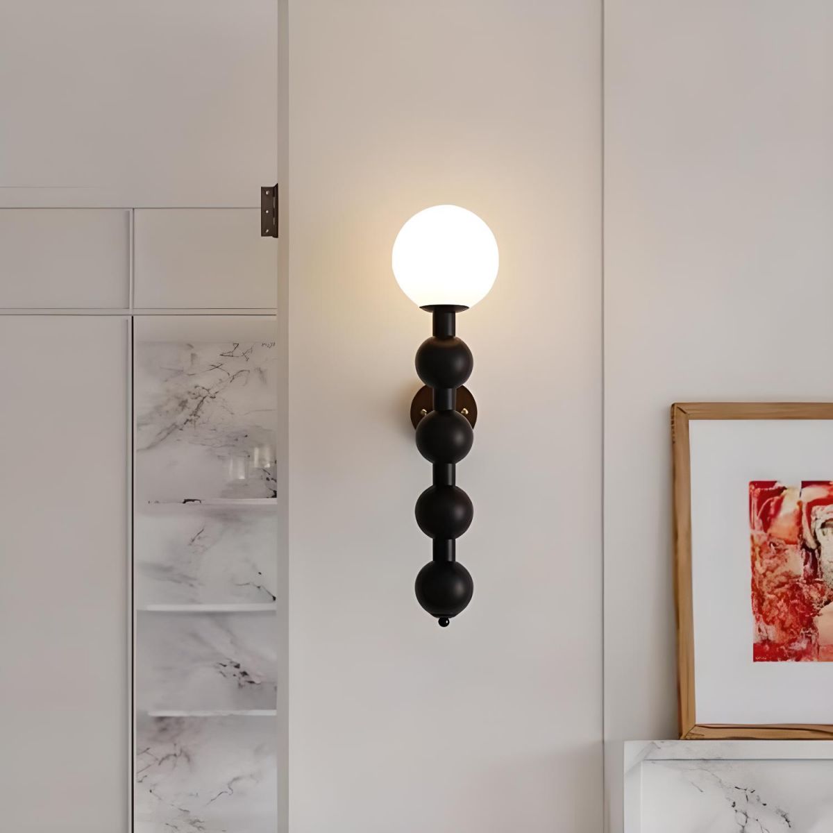 Bauhaus Long Metal Wall Lamp | Wall Lamp | metal/wood | 110V - 120V | Elegant Wall Illumination