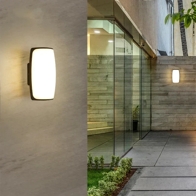 AquaShield Water-resistant Outdoor Wall Lamp | Wall Lamp | LED | aluminum/glass | Elegant Wall Illumination