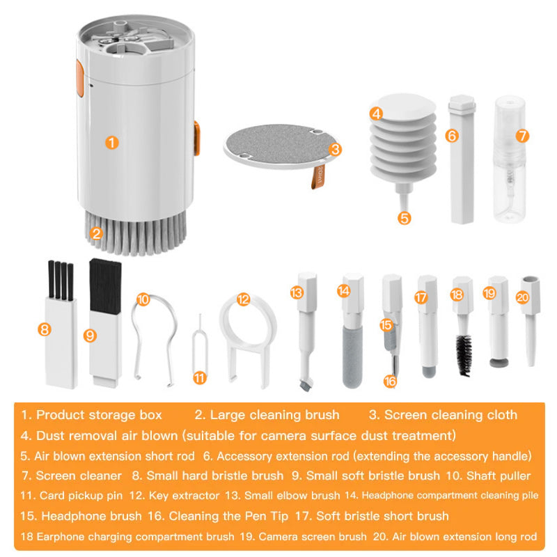 TidyTech 20-in-1 draagbare elektronische reinigingsset multifunctioneel | Furniture | ABS | Premium Home Furniture
