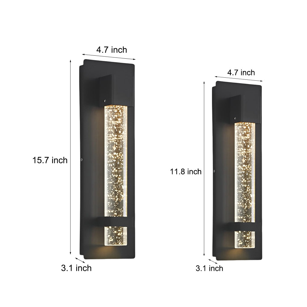 Waterproof Wired Bubble Glass Exterior | Wall Lamp | Led | Warm White | aluminum/glass/metal/steel | 12W | 85V - 265V | Elegant Wall Illumination