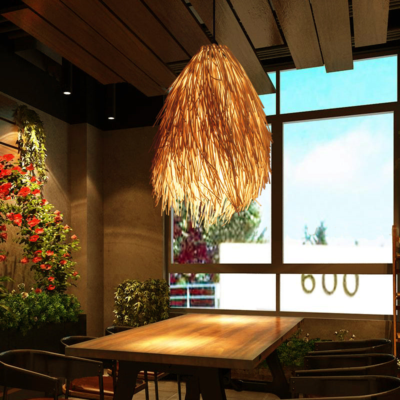 Beige Wicker Pendant Lamp Asian | Lighting | LED | Premium Lighting Solution