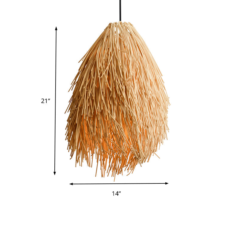 Beige Wicker Pendant Lamp Asian | Lighting | LED | Premium Lighting Solution