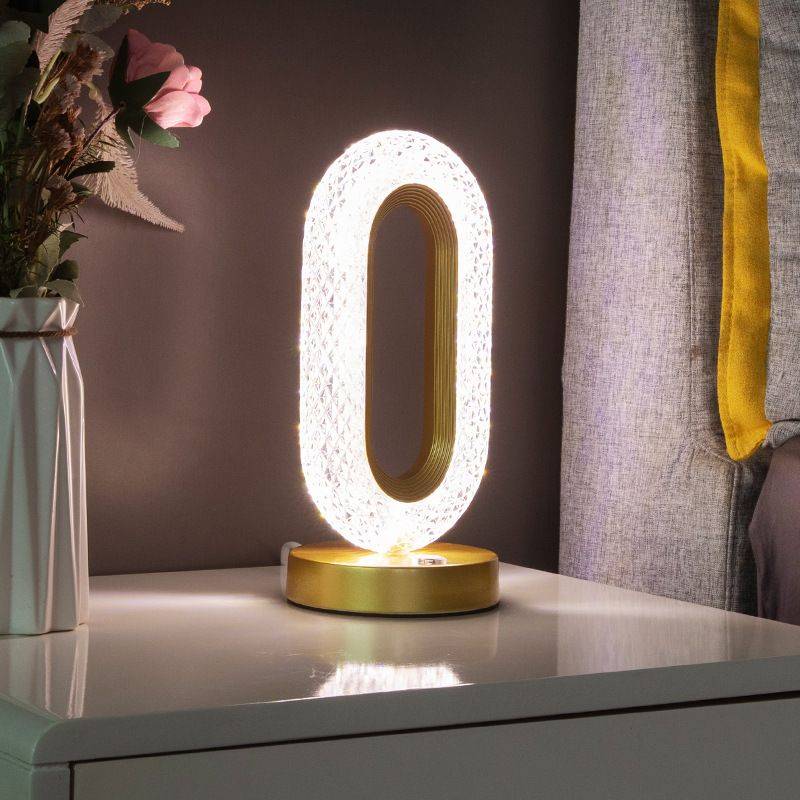 Crystaluxe™ Elegant Table Lamp Dimmable | Table Lamp | LED | metal/Plastic/crystal | 3W | Sleek Table Accent