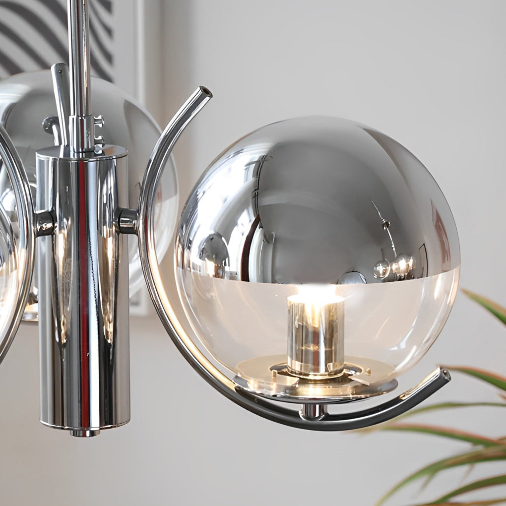 4/5-light Glass Globe Ball Electroplating | Ceiling Light | warm white | glass/iron | 110V | Modern Ceiling Lighting