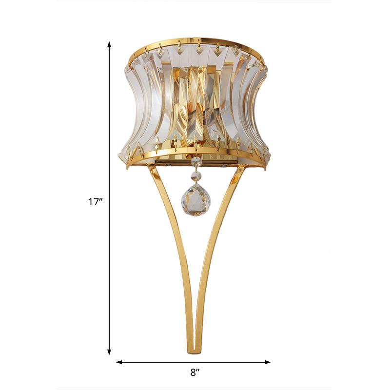 Vintage Drum Wall Light Gold | Wall Lamp | metal | 110V - 120V - 20V - 220V - 240V | Elegant Wall Illumination
