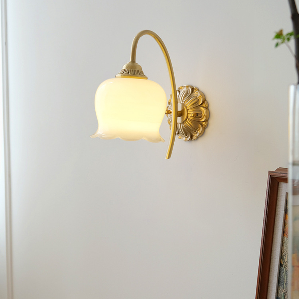 Elegant Copper Glass Wall Lamp | Wall Lamp | Copper/Resin | 110V-120V | Elegant Wall Illumination