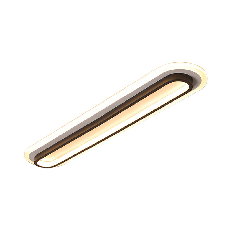 Oval Ceiling Lamp Black/White | Lighting | LED | acrylic/metal | Premium Lighting Solution