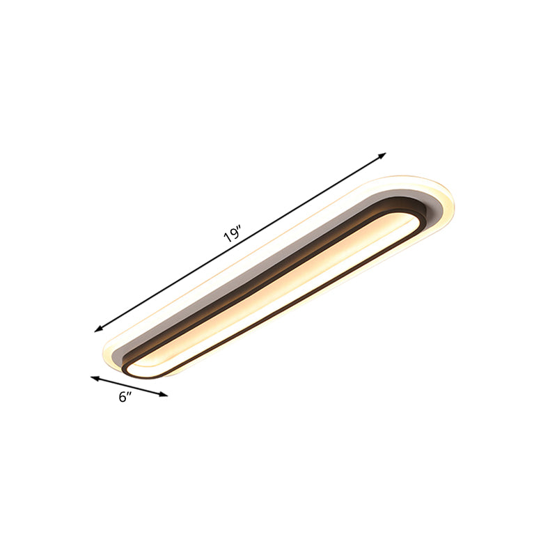 Oval Ceiling Lamp Black/White | Lighting | LED | acrylic/metal | Premium Lighting Solution