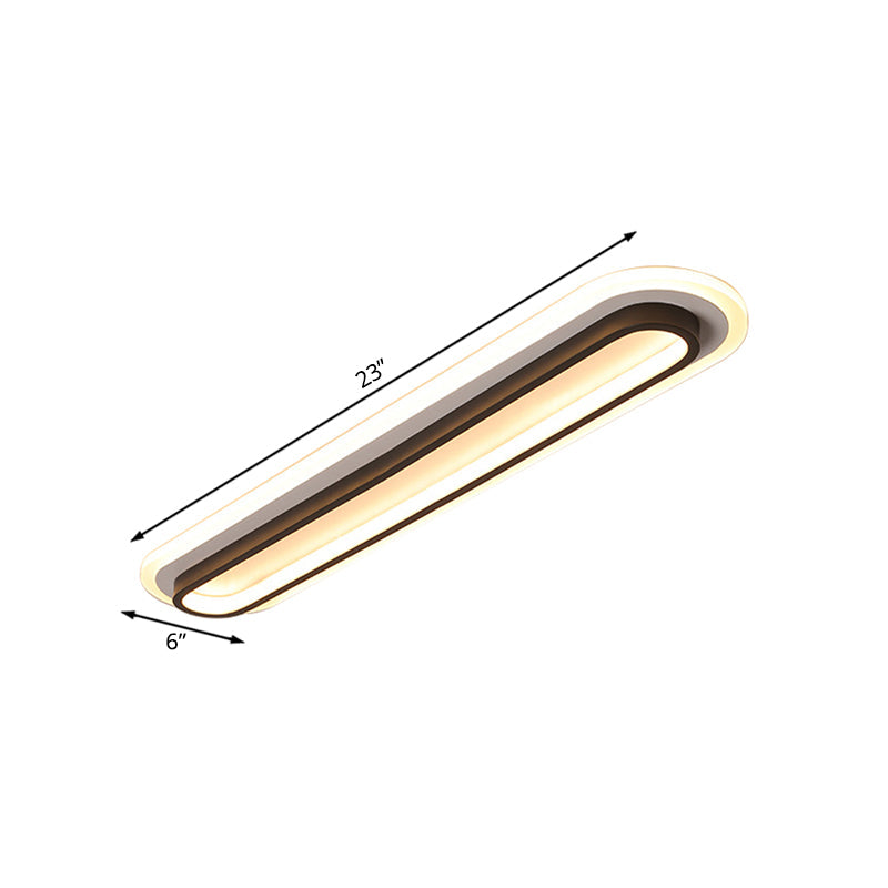 Oval Ceiling Lamp Black/White | Lighting | LED | acrylic/metal | Premium Lighting Solution