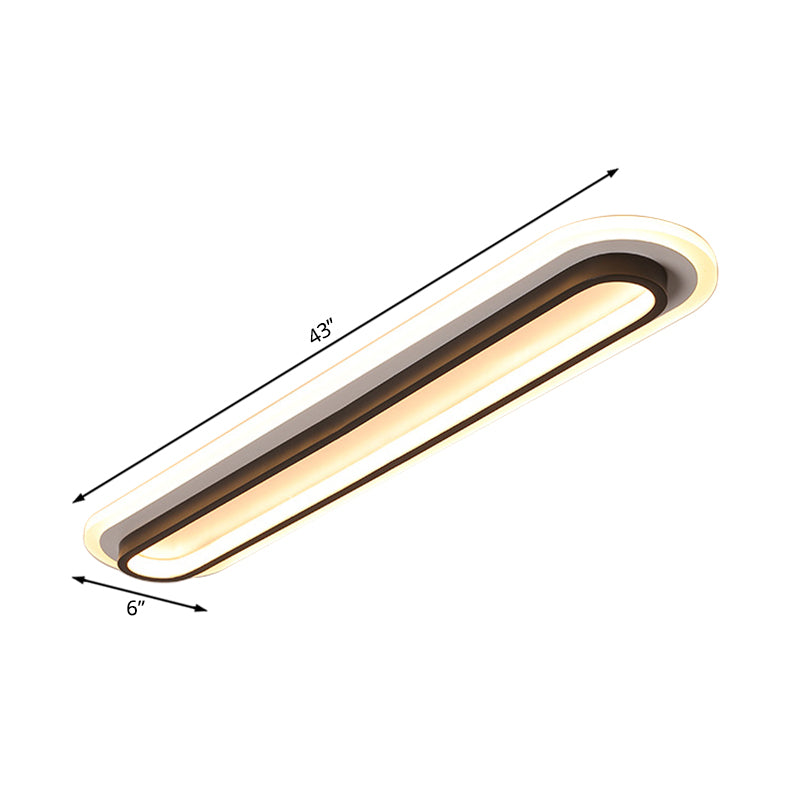 Oval Ceiling Lamp Black/White | Lighting | LED | acrylic/metal | Premium Lighting Solution