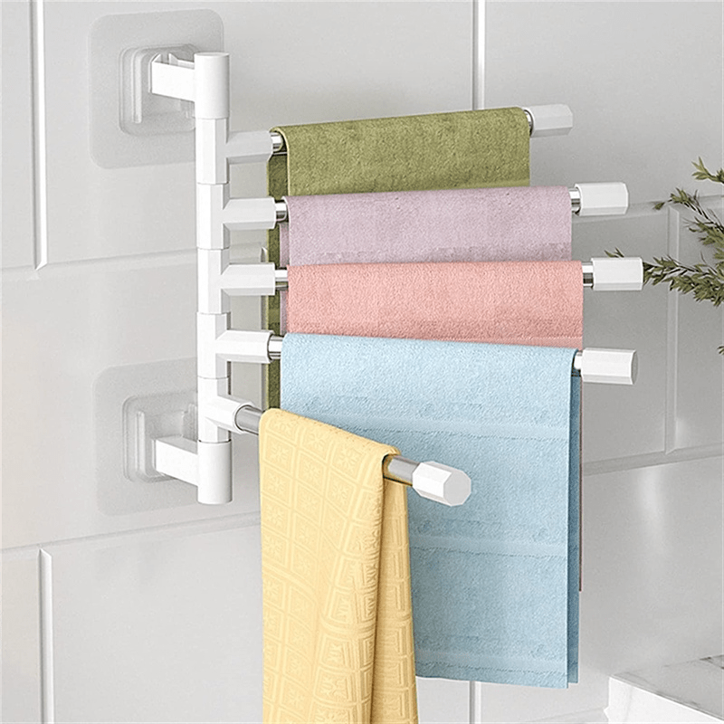 SlickRack Wall Towel Rack with Suction Cup Bathroom Storage System without | Rack | Stainless Steel | Stylish Organization