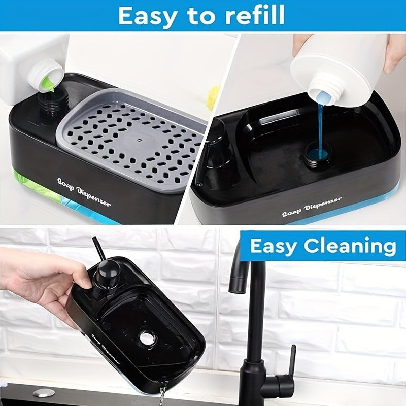 LatherLink 2-in-1 dispenser for liquid soap | Dispenser | Plastic | Functional Home Appliance