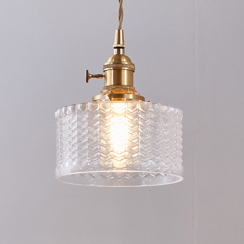 Modern Short Cylinder Hanging Lamp | Lighting | brass/glass | Premium Lighting Solution