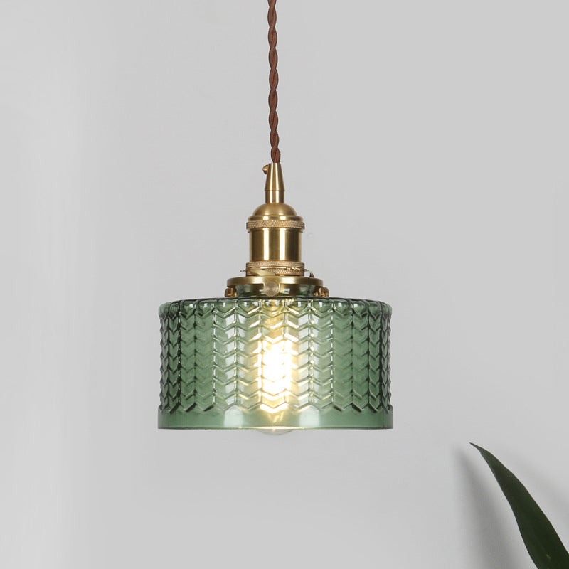 Modern Short Cylinder Hanging Lamp | Lighting | brass/glass | Premium Lighting Solution