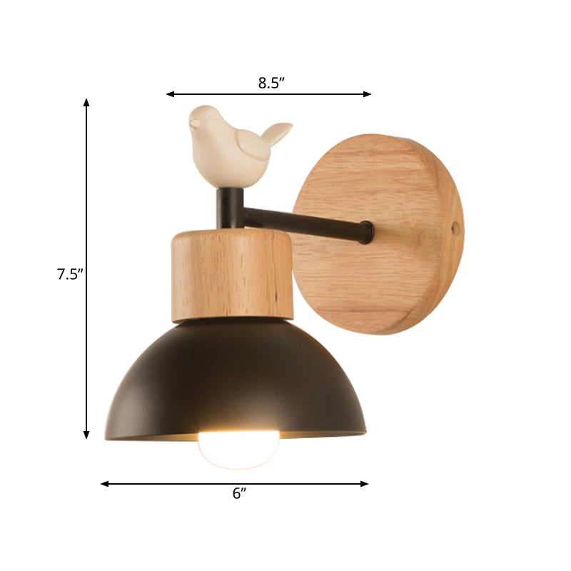 NordicDome Metal Wooden Wall Lamp | Wall Lamp | LED | Metal | Elegant Wall Illumination