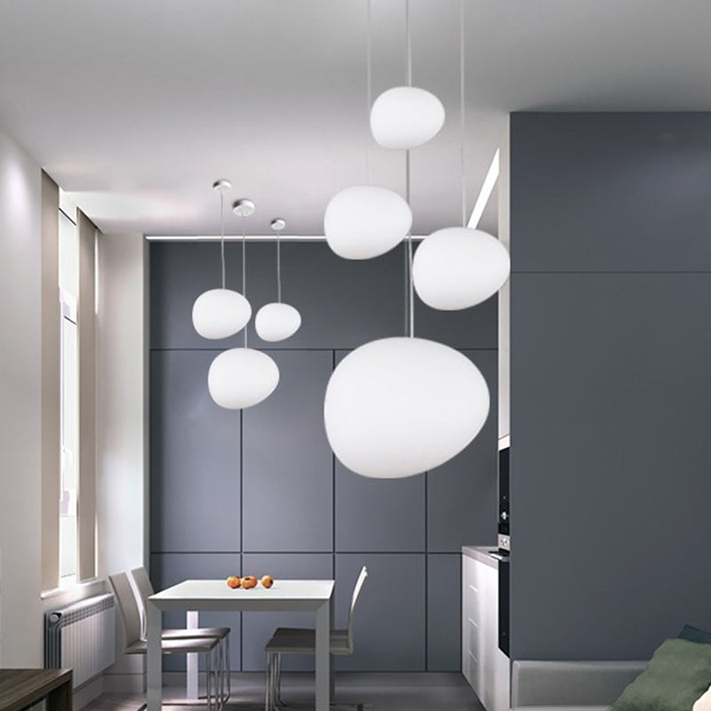 LuxeGlow Floating Pebble Dining Room | Lighting | LED | metal/plastic | Premium Lighting Solution