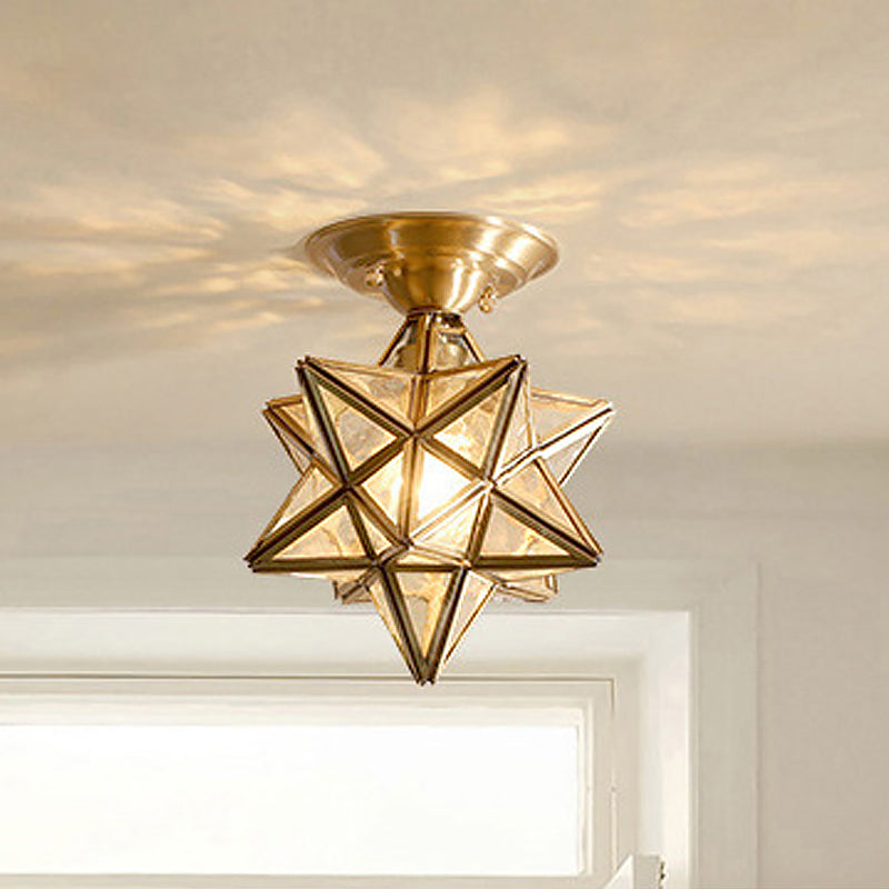 Star-shaped Brass Ceiling Lamp Traditional | Lighting | LED | brass/glass | Premium Lighting Solution