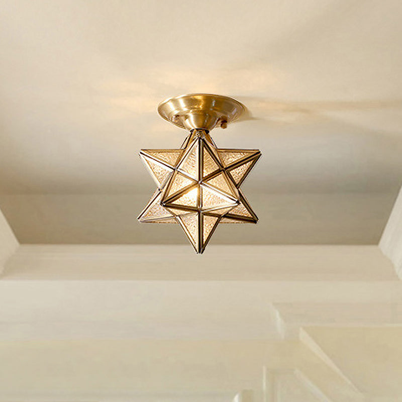 Star-shaped Brass Ceiling Lamp Traditional | Lighting | LED | brass/glass | Premium Lighting Solution