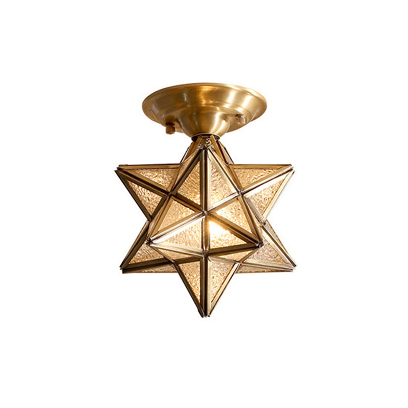 Star-shaped Brass Ceiling Lamp Traditional | Lighting | LED | brass/glass | Premium Lighting Solution