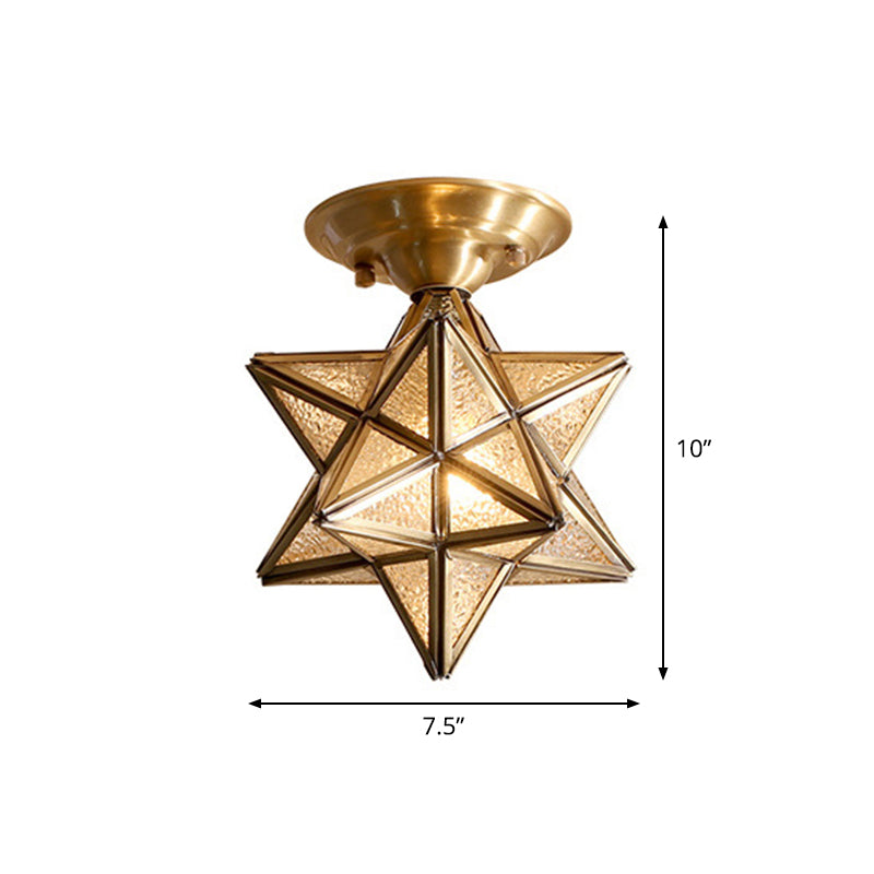 Star-shaped Brass Ceiling Lamp Traditional | Lighting | LED | brass/glass | Premium Lighting Solution