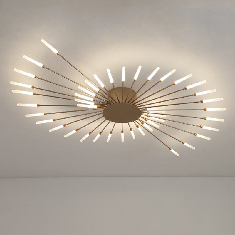 Modern Ceiling Lamp Black/Gold Burst | Lighting | LED | metal | 110V-120V | Premium Lighting Solution
