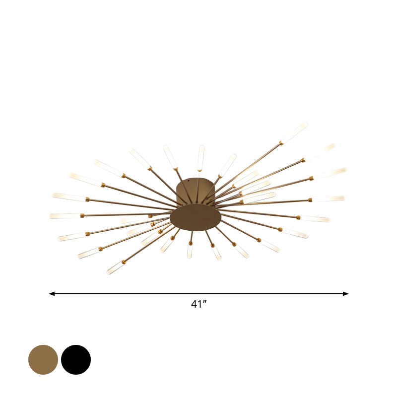 Modern Ceiling Lamp Black/Gold Burst | Lighting | LED | metal | 110V-120V | Premium Lighting Solution