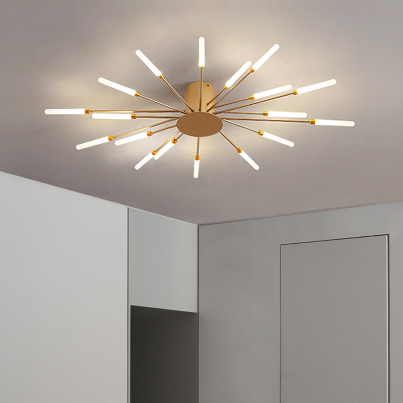 Modern Ceiling Lamp Black/Gold Burst | Lighting | LED | metal | 110V-120V | Premium Lighting Solution