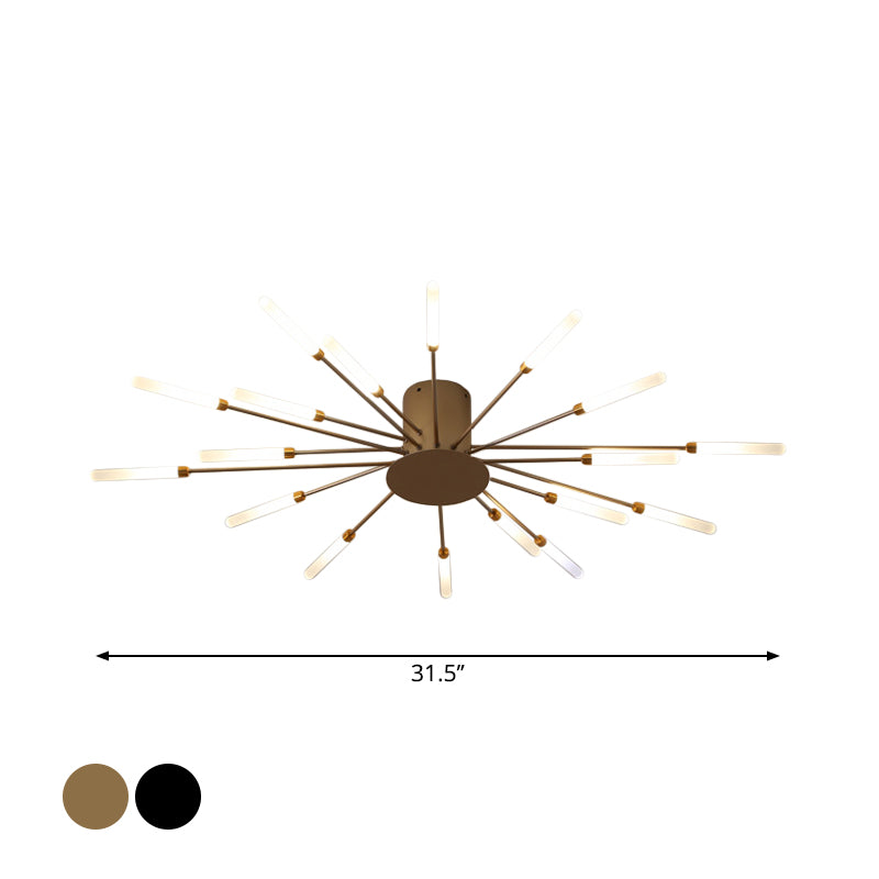 Modern Ceiling Lamp Black/Gold Burst | Lighting | LED | metal | 110V-120V | Premium Lighting Solution