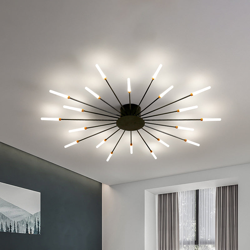 Modern Ceiling Lamp Black/Gold Burst | Lighting | LED | metal | 110V-120V | Premium Lighting Solution