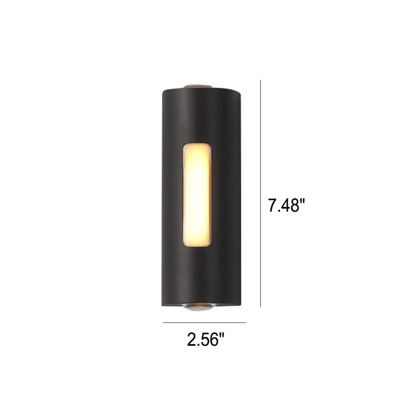 Modern minimalist cylindrical outdoor wall | Wall Lamp | Led | aluminum/glass | 7W | 110V - 120V - 220V - 240V | Elegant Wall Illumination
