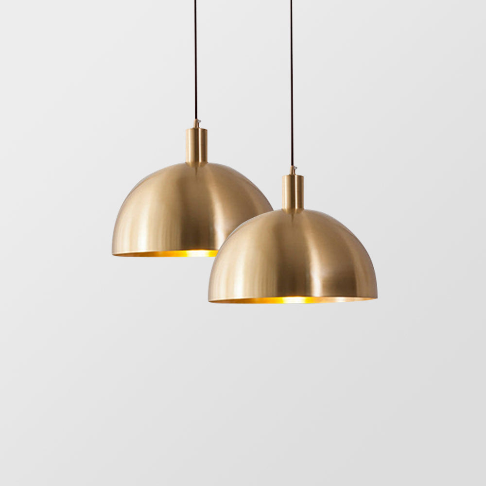 Mid-Century Modern Brass Dome Pendant | Lighting | brass | 40W | Premium Lighting Solution