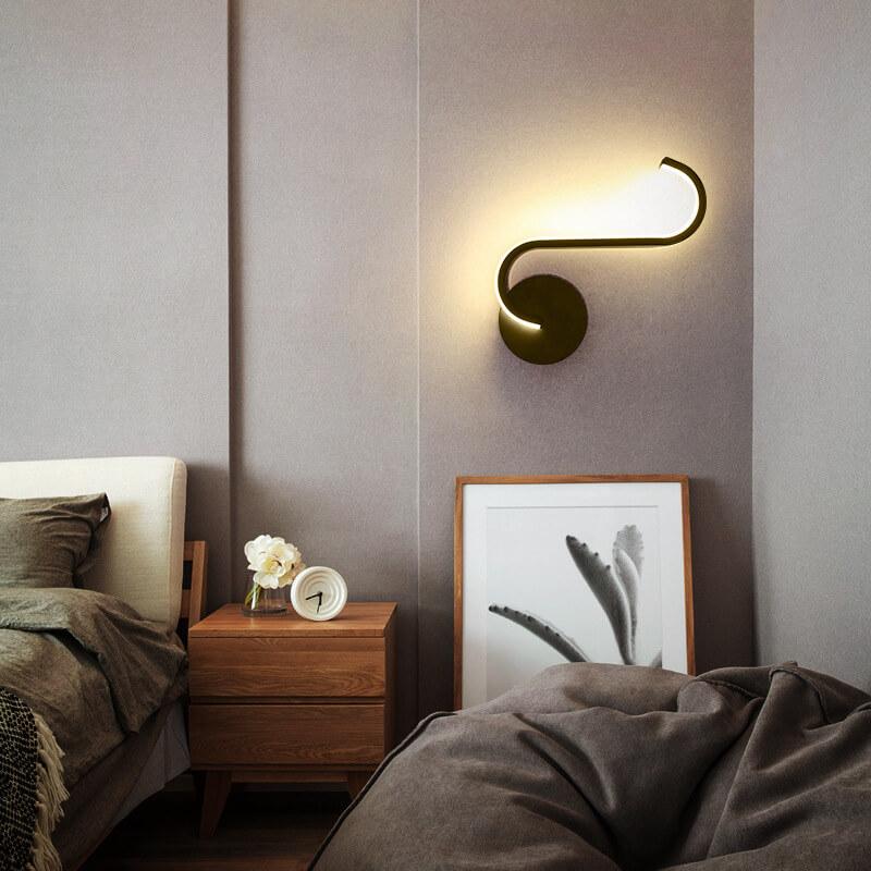 Modern minimalist Curves Line wall | Wall Lamp | Led | aluminum | 110V - 120V - 220V - 240V | Elegant Wall Illumination